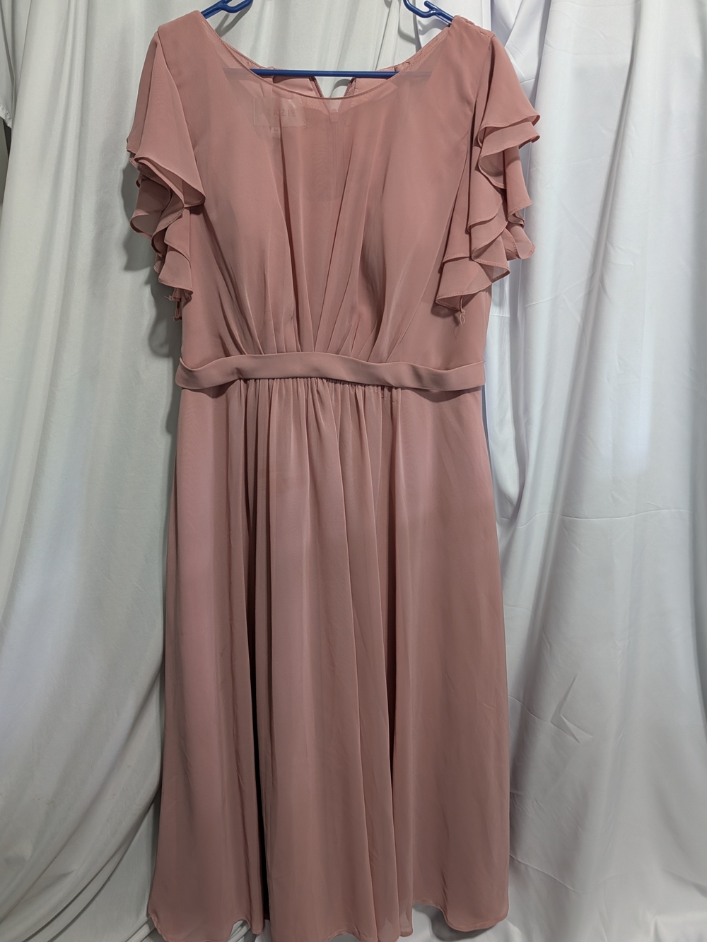 Azazie A14 Dusty Rose Chiffon Formal Dress